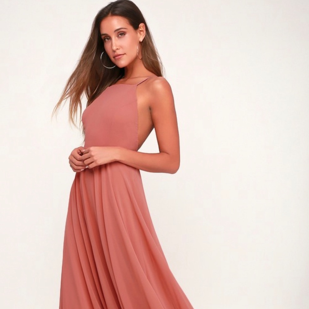 Lulus Mythical kind of love dusty rose dress size medium